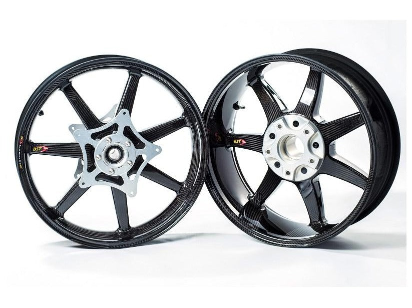 BST Honda VFR1200F Carbon Wheels Set "Panther TEK" (front & conventional rear, 7 straight spokes, silver hubs) – Accessories in the 2WheelsHero Motorcycle Aftermarket Accessories and Parts Online Shop