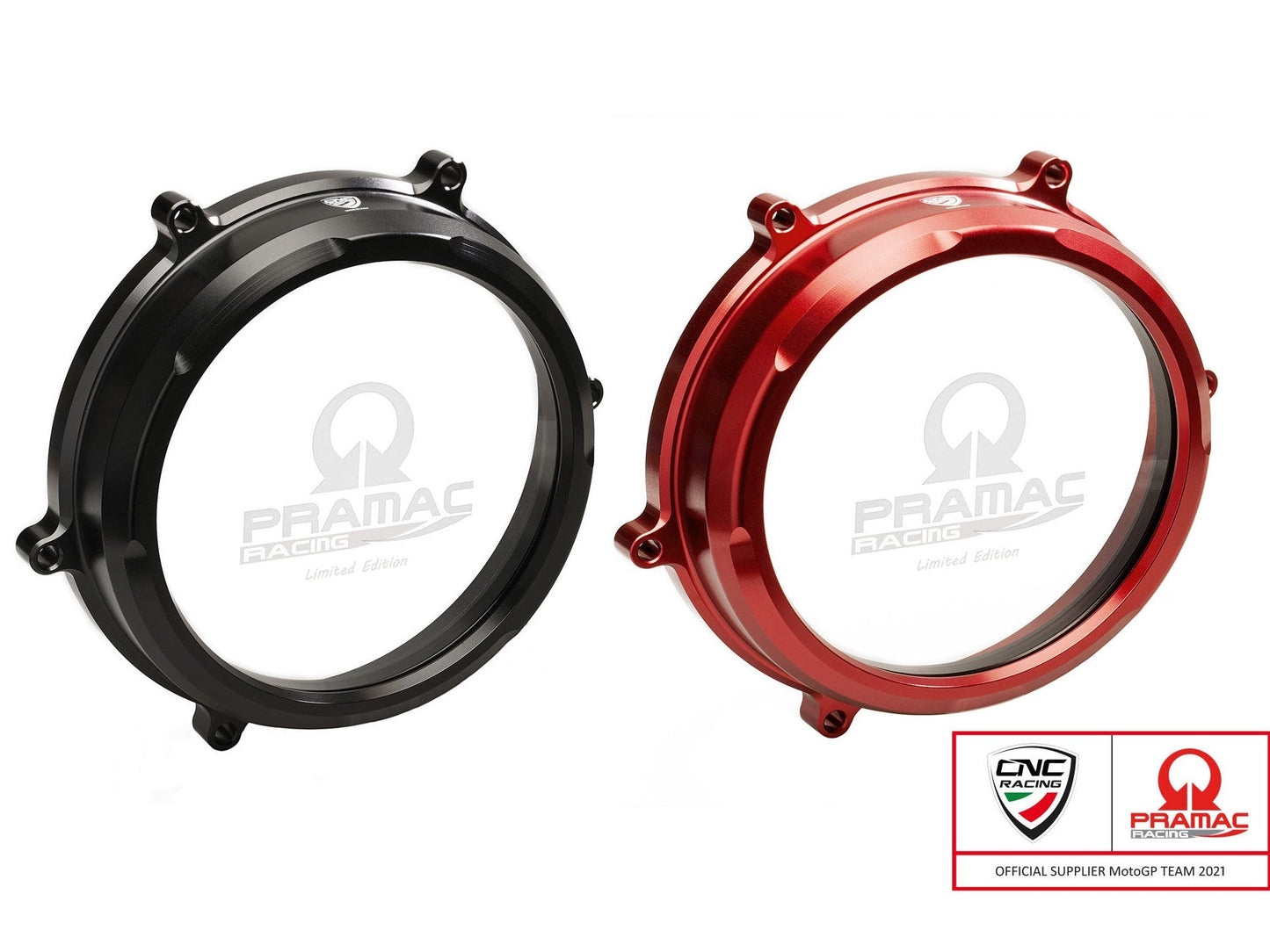 CA200PR - CNC RACING Ducati Panigale V2 / Streetfighter Clear Clutch Cover (Pramac edition)