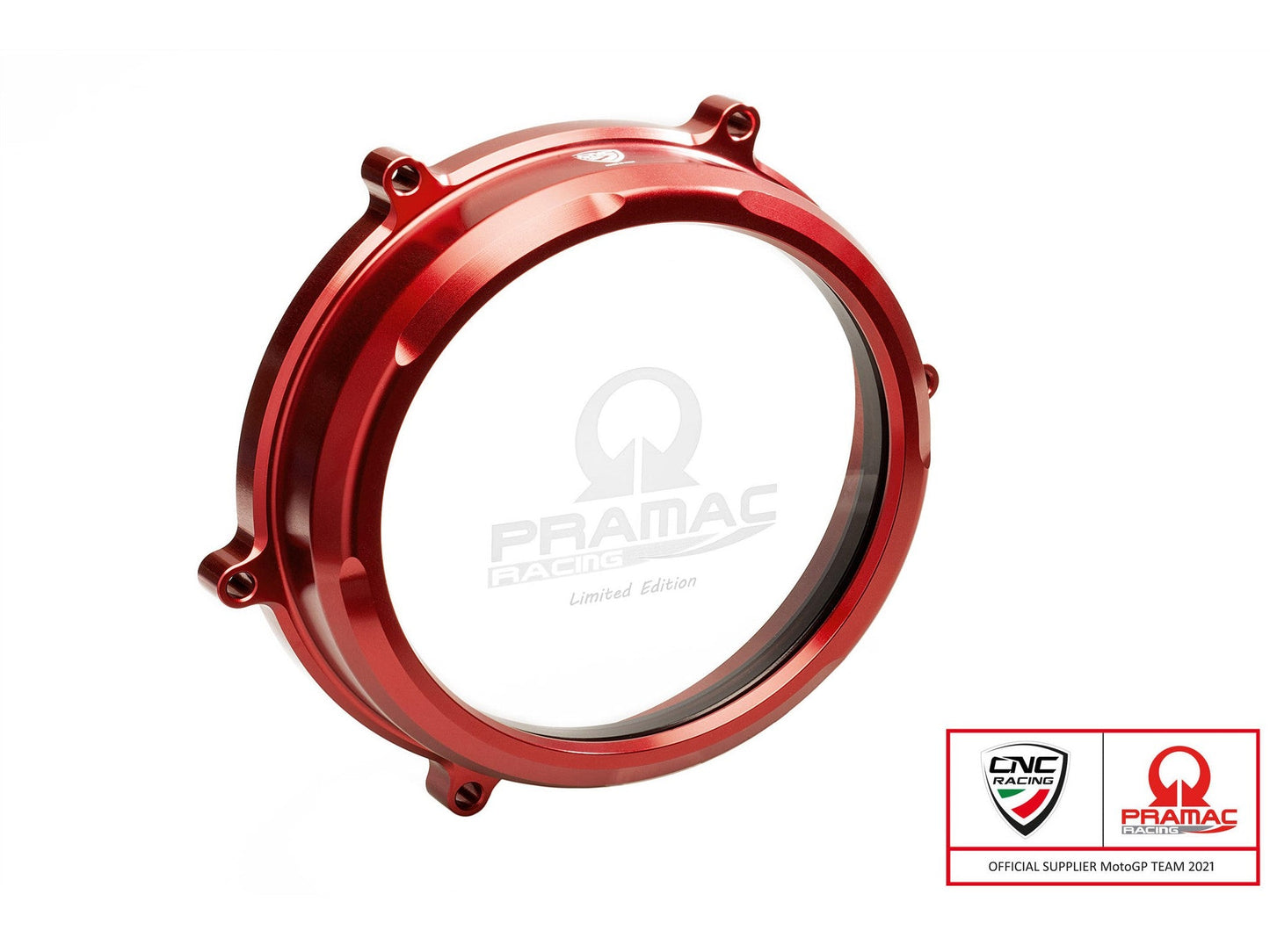 CA200PR - CNC RACING Ducati Panigale V2 / Streetfighter Clear Clutch Cover (Pramac edition)