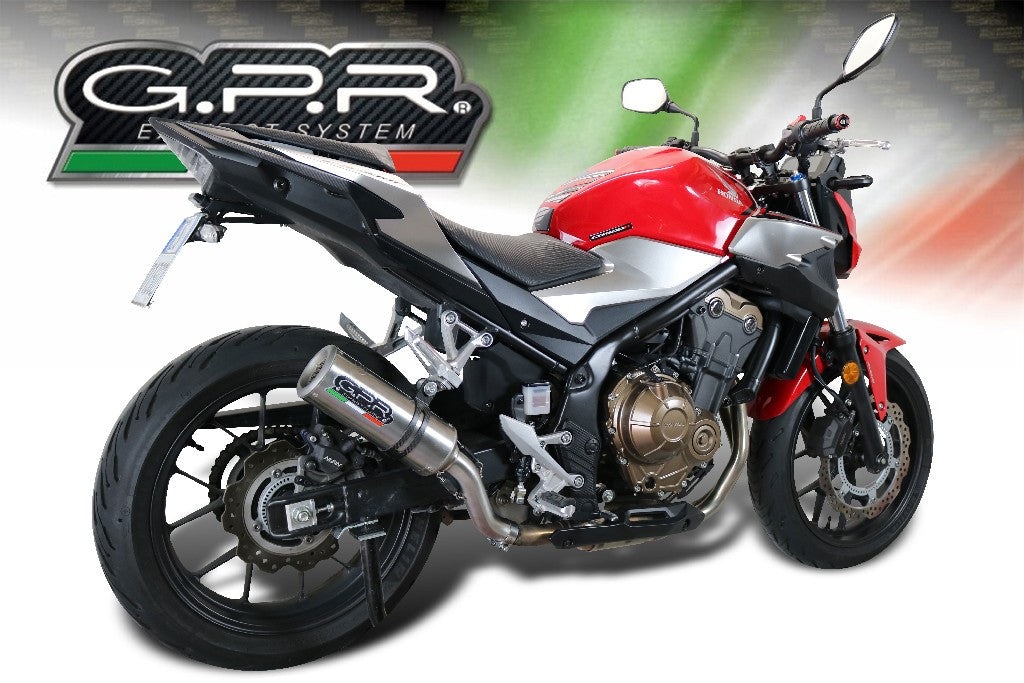 GPR Honda CB500F (2019 – ) Slip-on Exhaust "M3 Inox" (EU homologated)