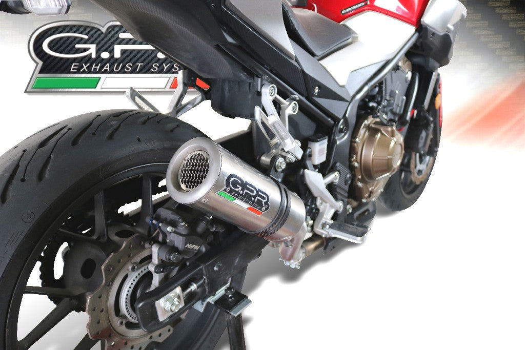 GPR Honda CB500F (2019 – ) Slip-on Exhaust "M3 Inox" (EU homologated)