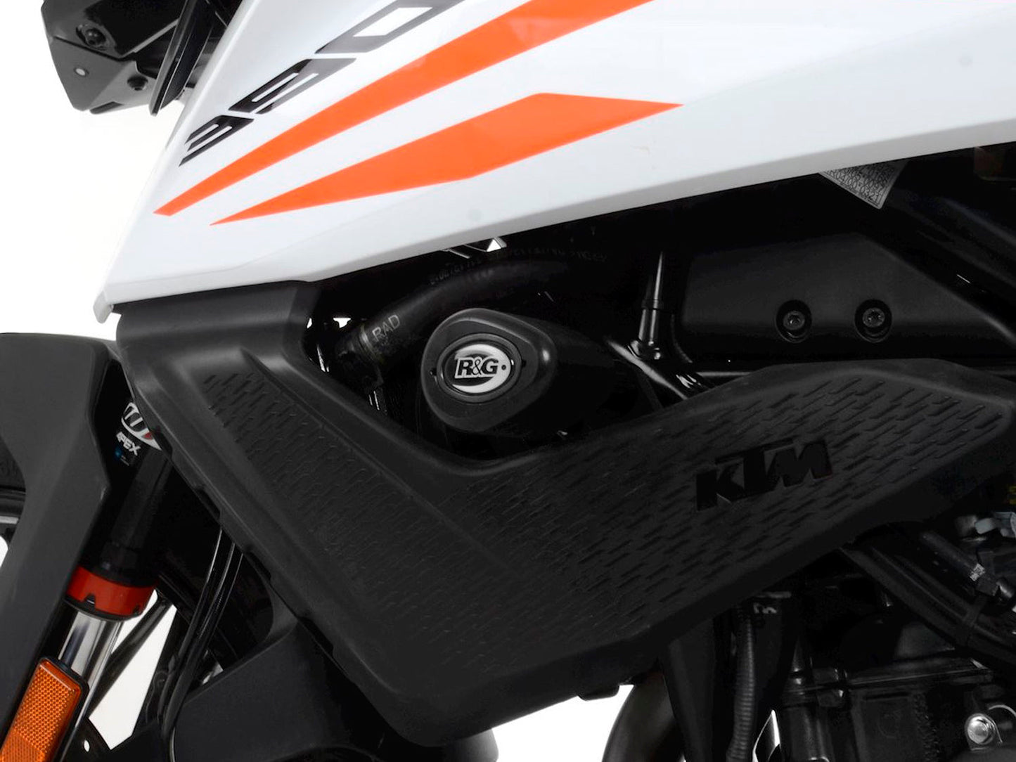 CP0534 - R&G RACING KTM 390 Adventure (2020+) Frame Crash Protection Sliders "Aero" – Accessories in the 2WheelsHero Motorcycle Aftermarket Accessories and Parts Online Shop