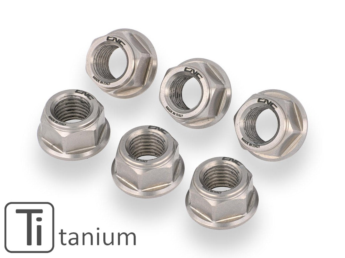 DA387X - CNC RACING Ducati / Kawasaki Titanium Gear Ring Nuts set (M10x1.25)