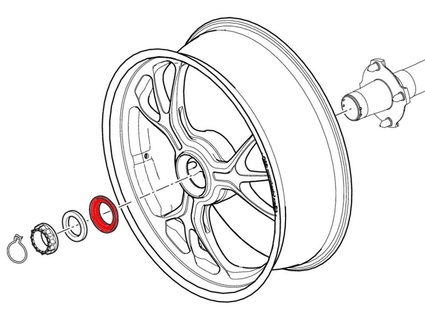 DAA01 - CNC RACING Ducati Rear Wheel Nut Conical Spacer