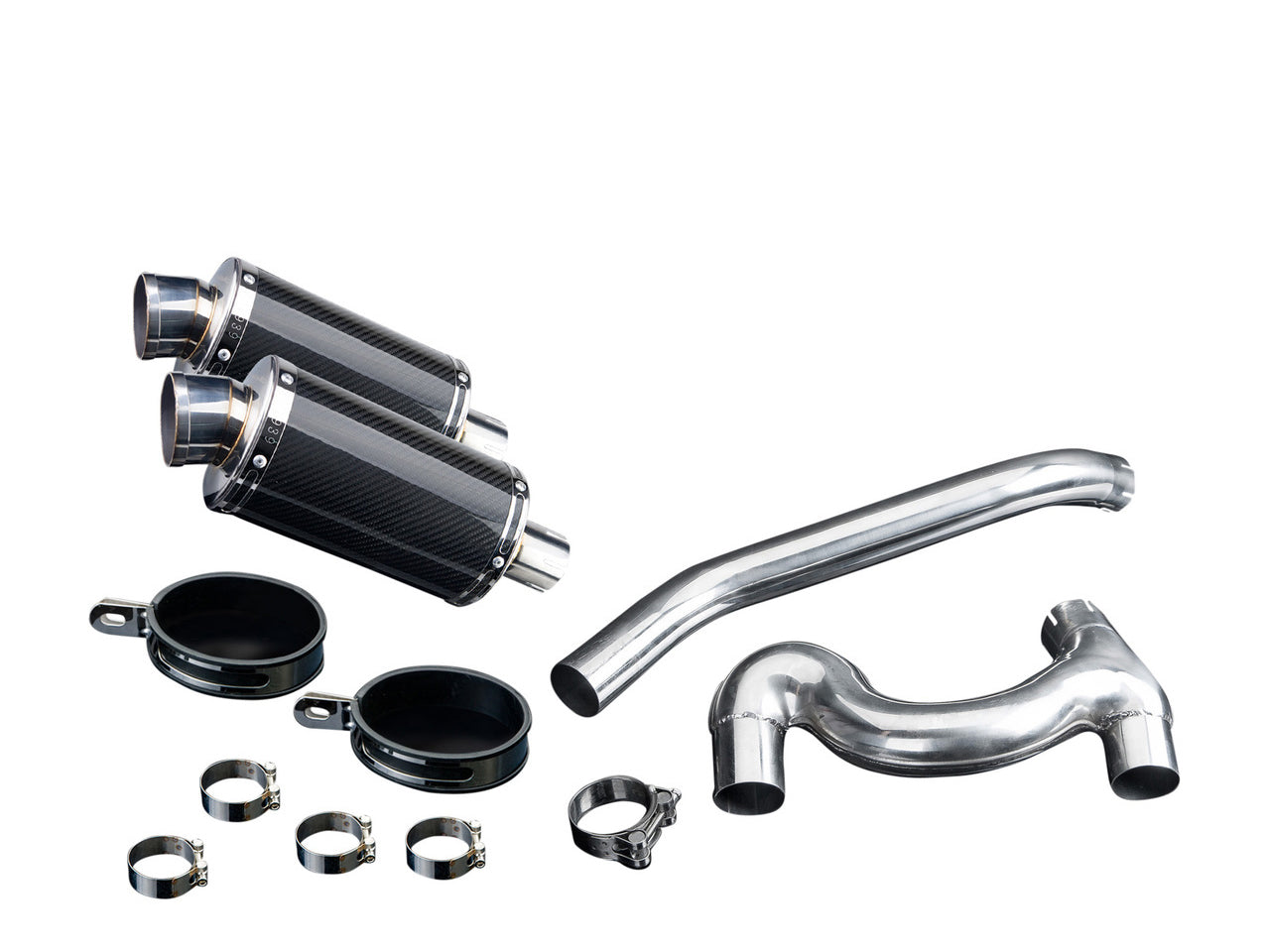 DELKEVIC Honda VFR800 VTEC Full Exhaust System DS70 9" Carbon