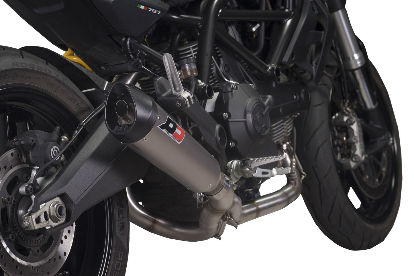 QD EXHAUST Ducati Monster 797 Full Exhaust System "Tri-cone" (EU homologated)