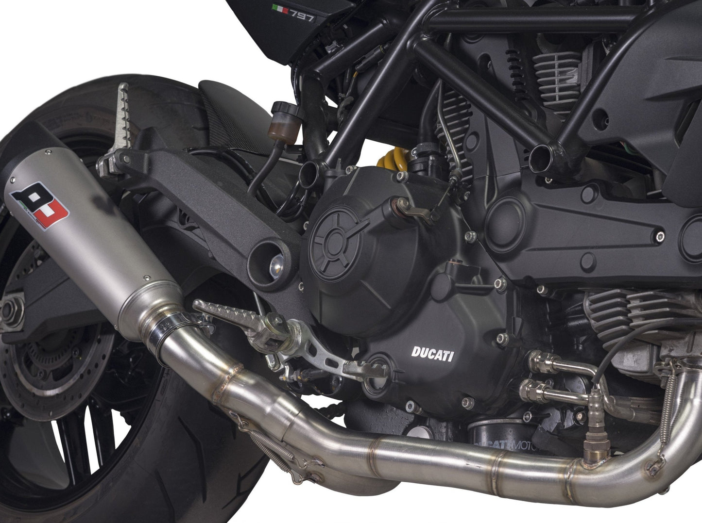 QD EXHAUST Ducati Monster 797 Full Exhaust System "Tri-cone" (EU homologated)