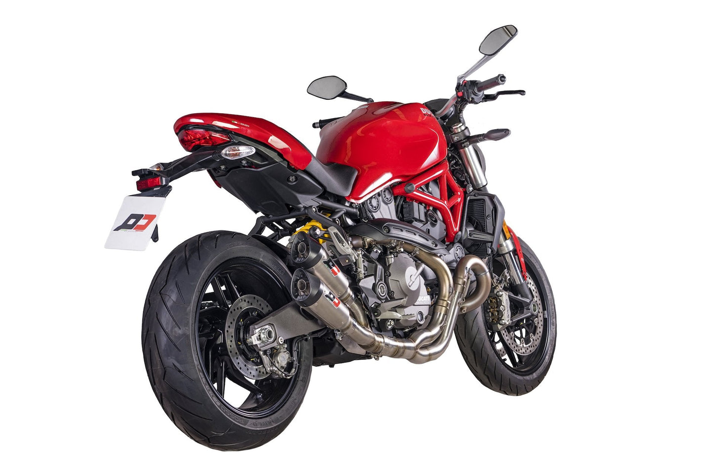 QD EXHAUST Ducati Monster 821/1200S Dual Slip-on Exhaust "Gunshot" (EU homologated)