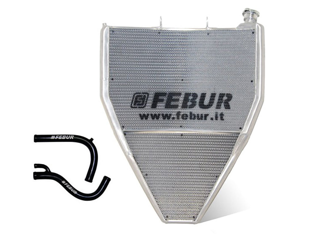 FEBUR Kawasaki Ninja ZX-6R (09/18) Complete Racing Water Radiator (with silicon hoses)