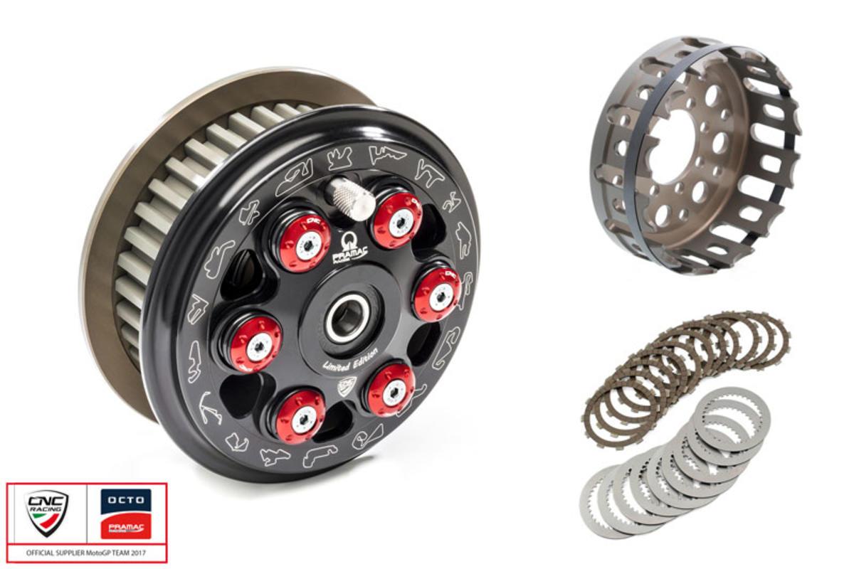 FR365PR - CNC RACING Ducati 6 Springs Slipper Clutch "Master Tech" (full kit, 12 teeth organic plates; Pramac Racing Limited Edition)