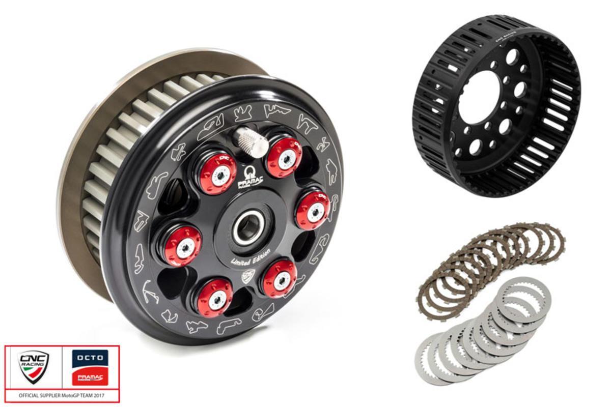 FR371PR - CNC RACING Ducati 6 Springs Slipper Clutch "Master Tech" (full kit, 48-teeth sintered plates; Pramac Racing Limited Edition)