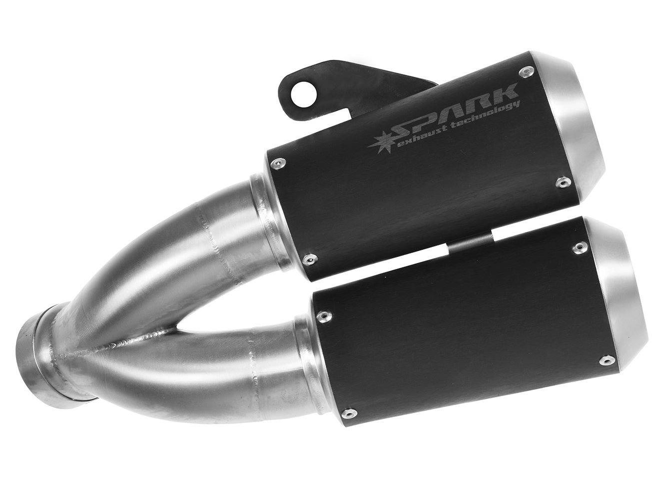 SPARK GBM0803 BMW R nineT (13/16) Double Slip-on Exhaust "MotoGP" (racing; dark)