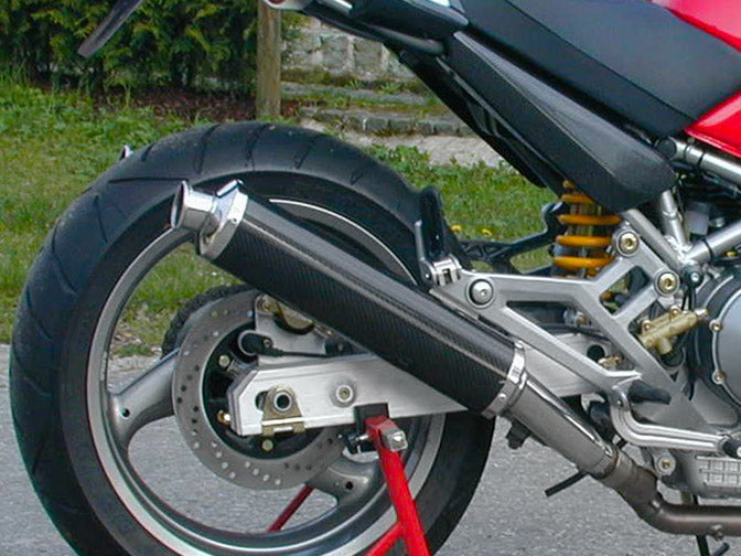 SPARK GDU0804 Ducati Monster 600 / 900 Low Position Dual Slip-on Exhaust "Round" (EU homologated)