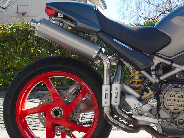 SPARK GDU0820 Ducati Monster S4R / S4RS (06/08) Titanium Slip-on Exhaust "Round" (EU homologated; high position)