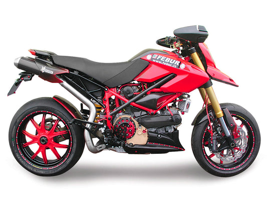 SPARK GDU1801 Ducati Hypermotard 796 / 1100 (07/12) Dual Slip-on Exhaust "Round" (EU homologated; carbon)