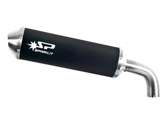 SPARK GDU1802 Ducati Hypermotard 1100 / Evo (07/12) Slip-on Exhaust "Oval" (EU homologated; dark)