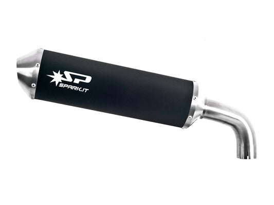 SPARK GDU1803 Ducati Hypermotard 796 (10/12) Slip-on Exhaust "Oval" (EU homologated; dark)