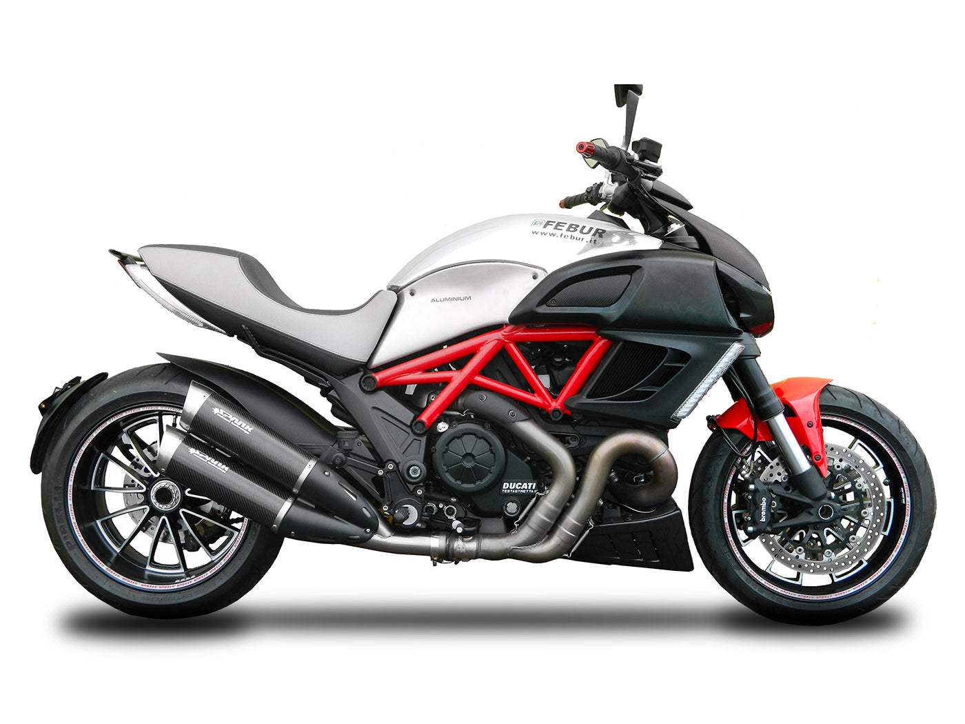 SPARK GDU2001 Ducati Diavel 1200 (10/13) Slip-on Exhaust "Evo V"