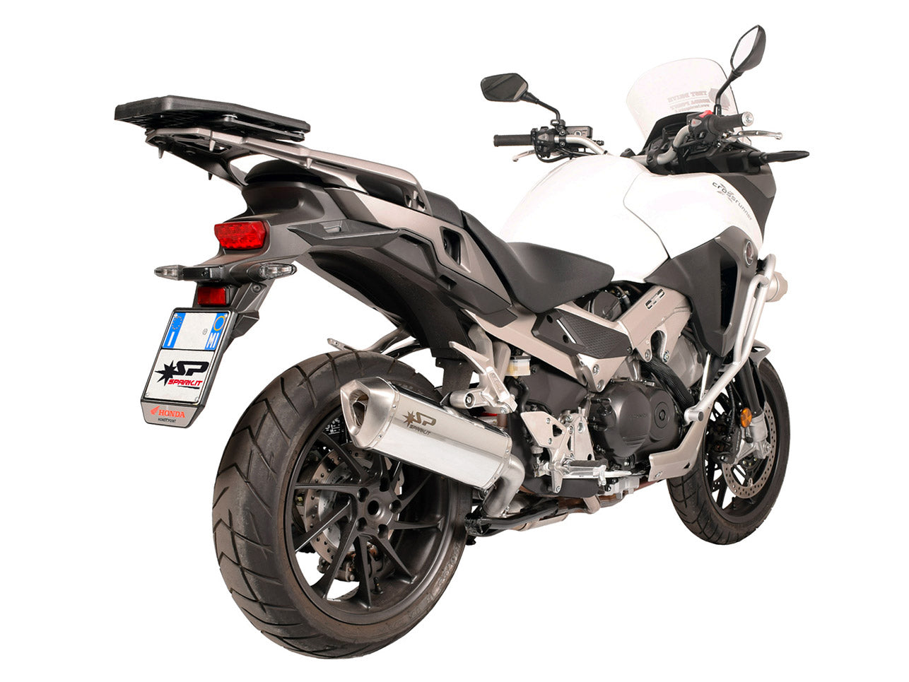 SPARK GHO1601 Honda VFR800X Crossrunner Slip-on Exhaust "Force" (approved; carbon)