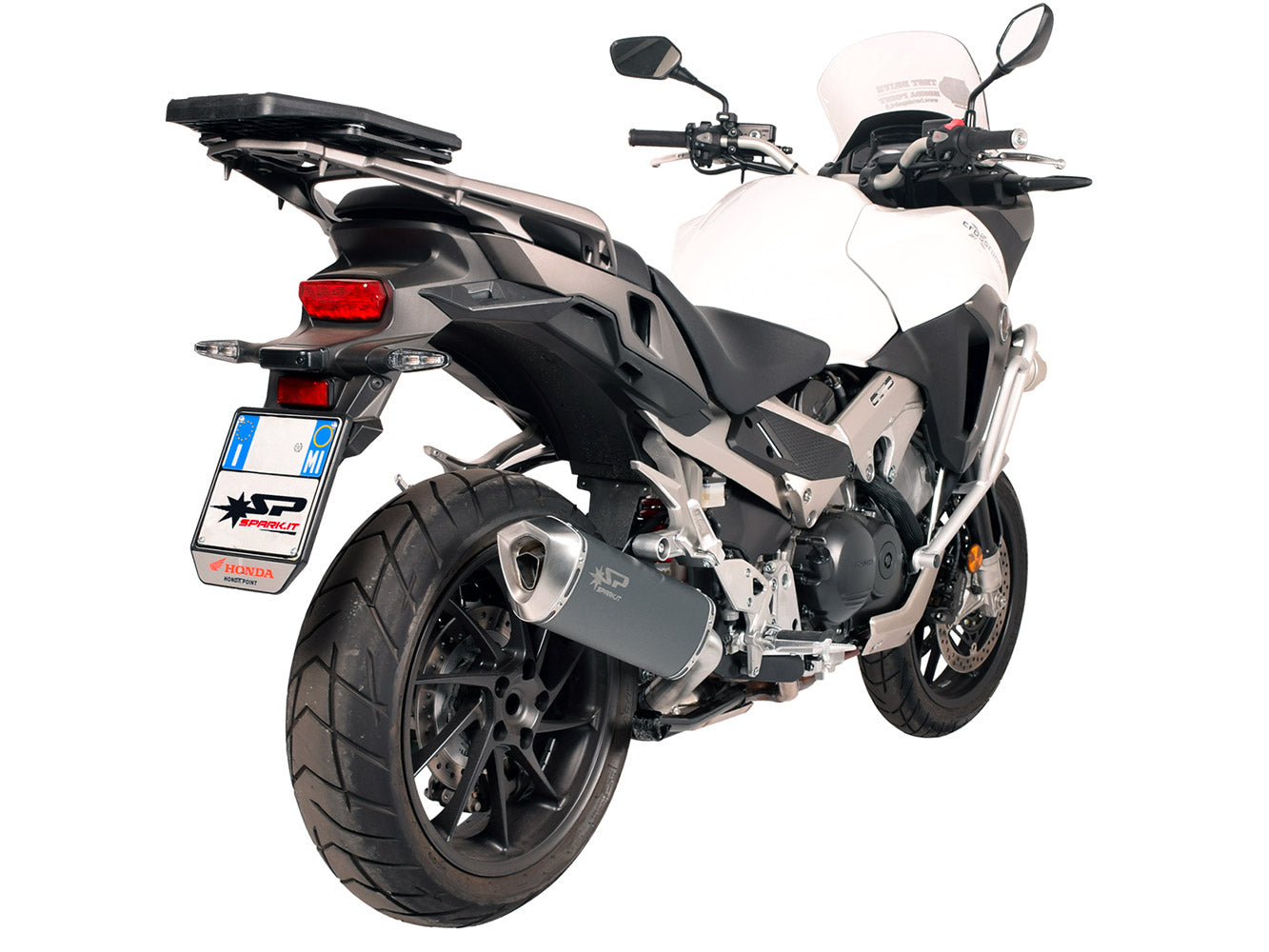 SPARK GHO1601 Honda VFR800X Crossrunner (15/18) Slip-on Exhaust "Force" (approved; dark)