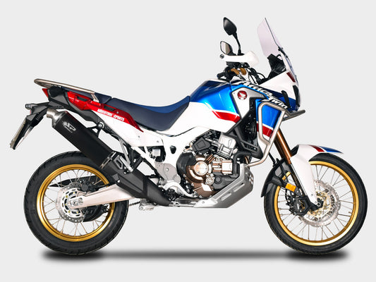 SPARK GHO1701 Honda CRF1000L Africa Twin (16/19) Slip-on Exhaust "Dakar" (approved; dark)