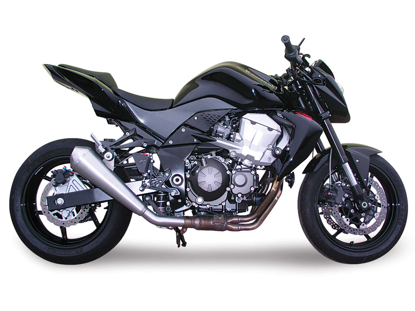 SPARK GKA0402 Kawasaki Z750 (07/14) Slip-on Exhaust "Megaphone" (racing; polished stainless steel)