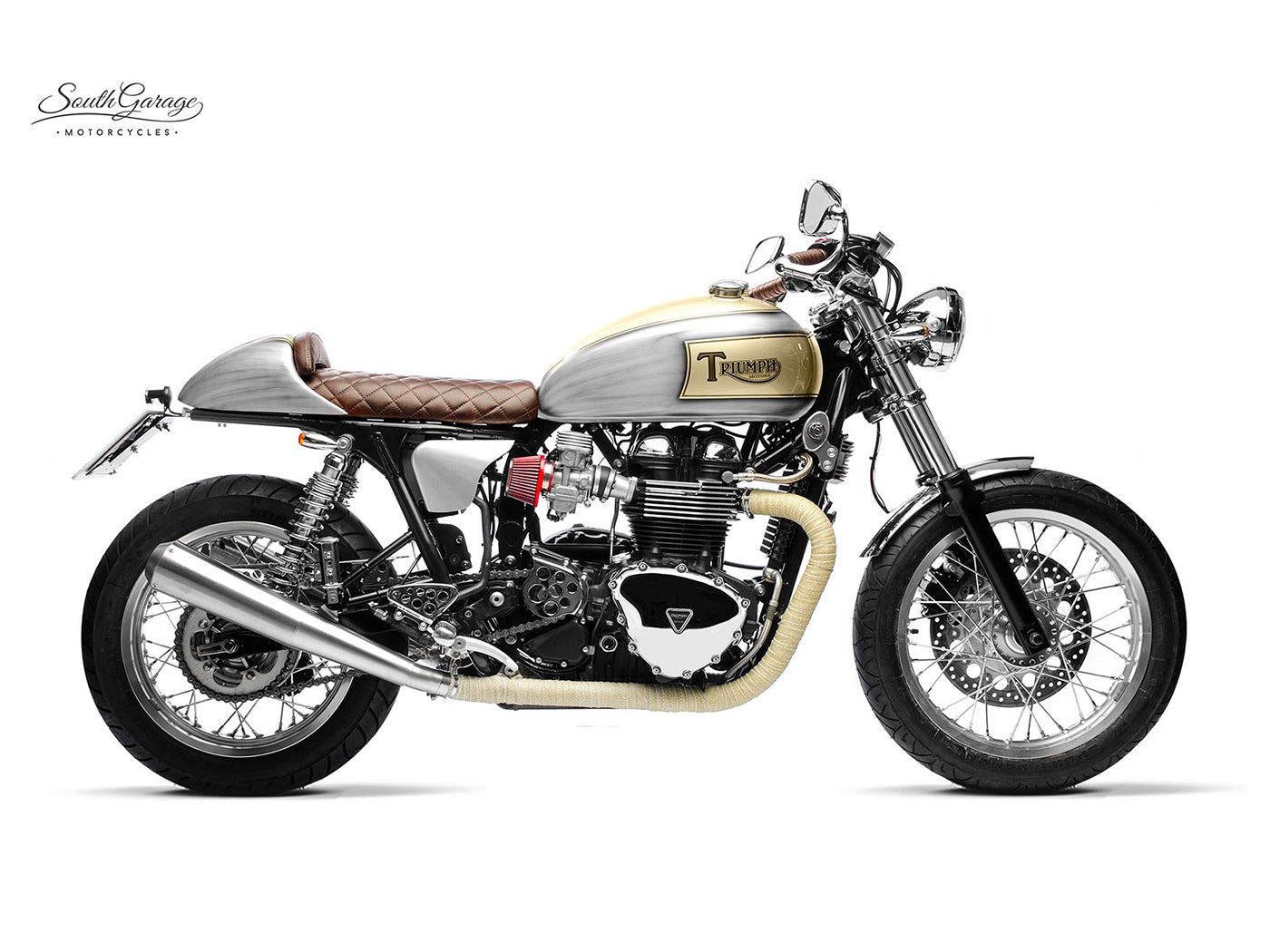 SPARK GTR0201 Triumph Bonneville (09/16) Double Slip-on Exhaust "70's"