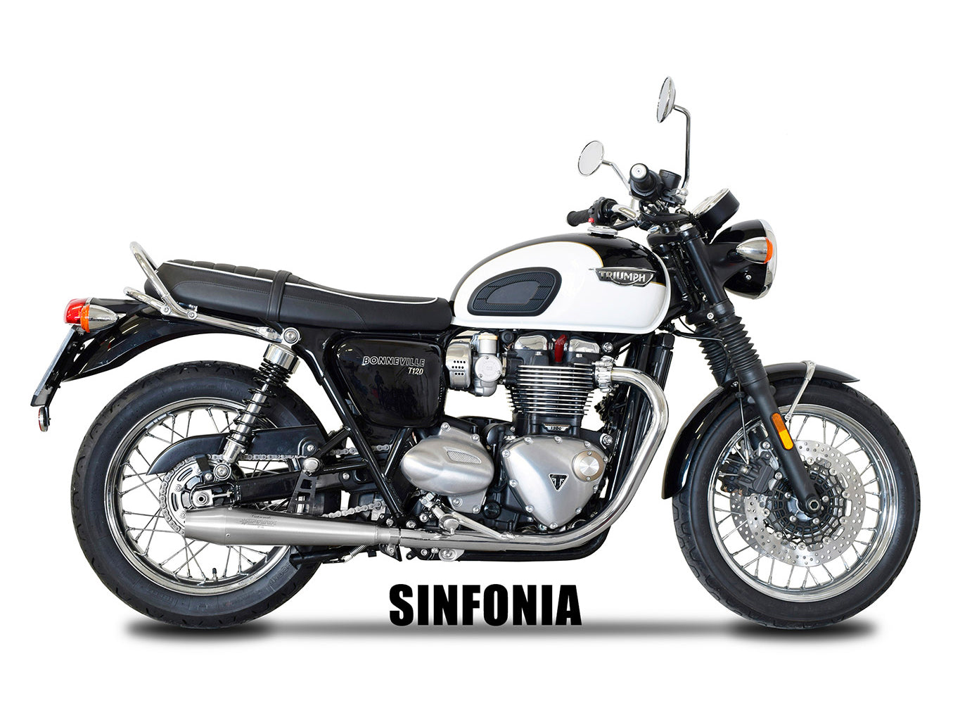 SPARK GTR0209 Triumph Bonneville T120 (16/18) Double Slip-on Exhaust "Sinfonia" (approved; polished)