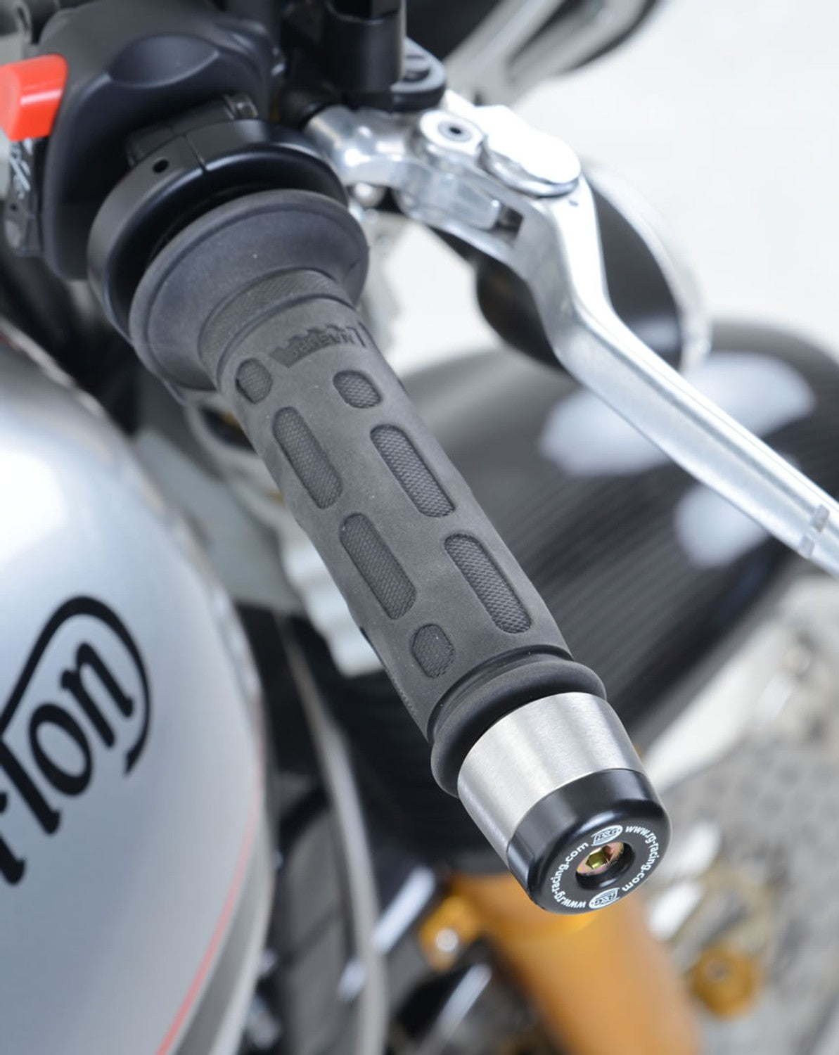 BE0057 - R&G RACING Husqvarna Nuda / Norton Commando / Zero SRF Handlebar End Sliders – Accessories in the 2WheelsHero Motorcycle Aftermarket Accessories and Parts Online Shop