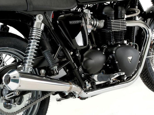 QD EXHAUST Triumph Bonneville T100 Dual Slip-on Exhaust "MaXcone" (EU homologated) – Accessories in MotoDeal – Motorcycle Accessories and Parts Online Shop