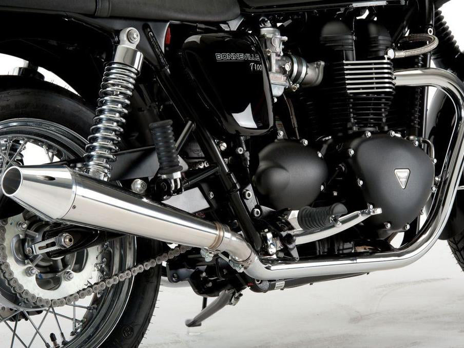 QD EXHAUST Triumph Bonneville/SE Dual Slip-on Exhaust "MaXcone" (EU homologated) – Accessories in MotoDeal – Motorcycle Accessories and Parts Online Shop