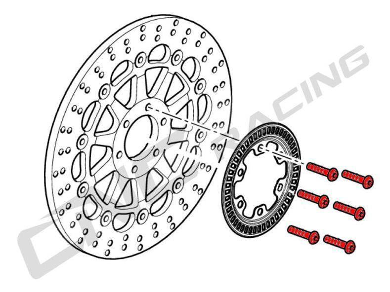 KV375X - CNC RACING Aprilia / Ducati Titanium Front Brake Disc Bolts (M8x20)