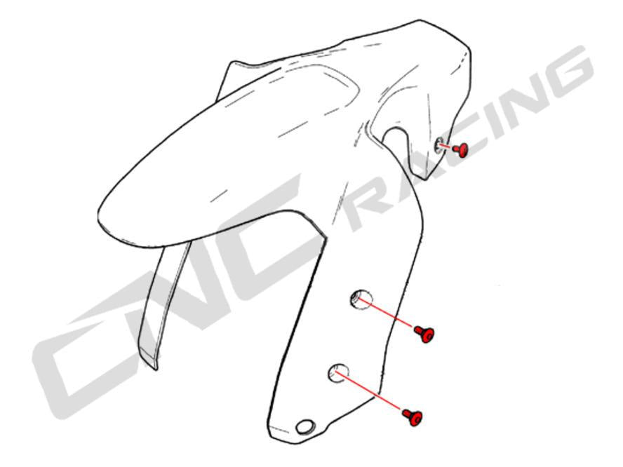 KV416 - CNC RACING Ducati Multistrada V2/950/Enduro Front Mudguard Screws