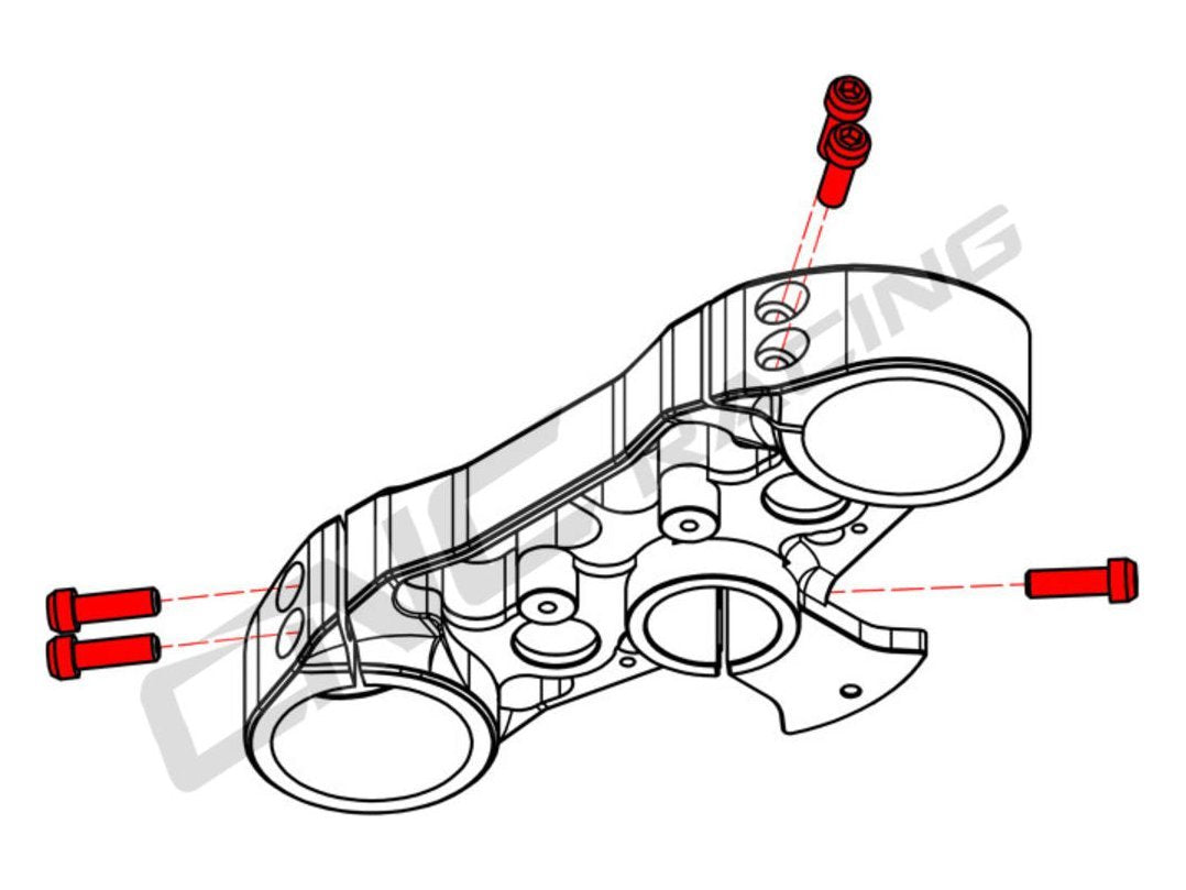 KV431X - CNC RACING Ducati XDiavel Titanium Triple Clamps Top Plate Bolts