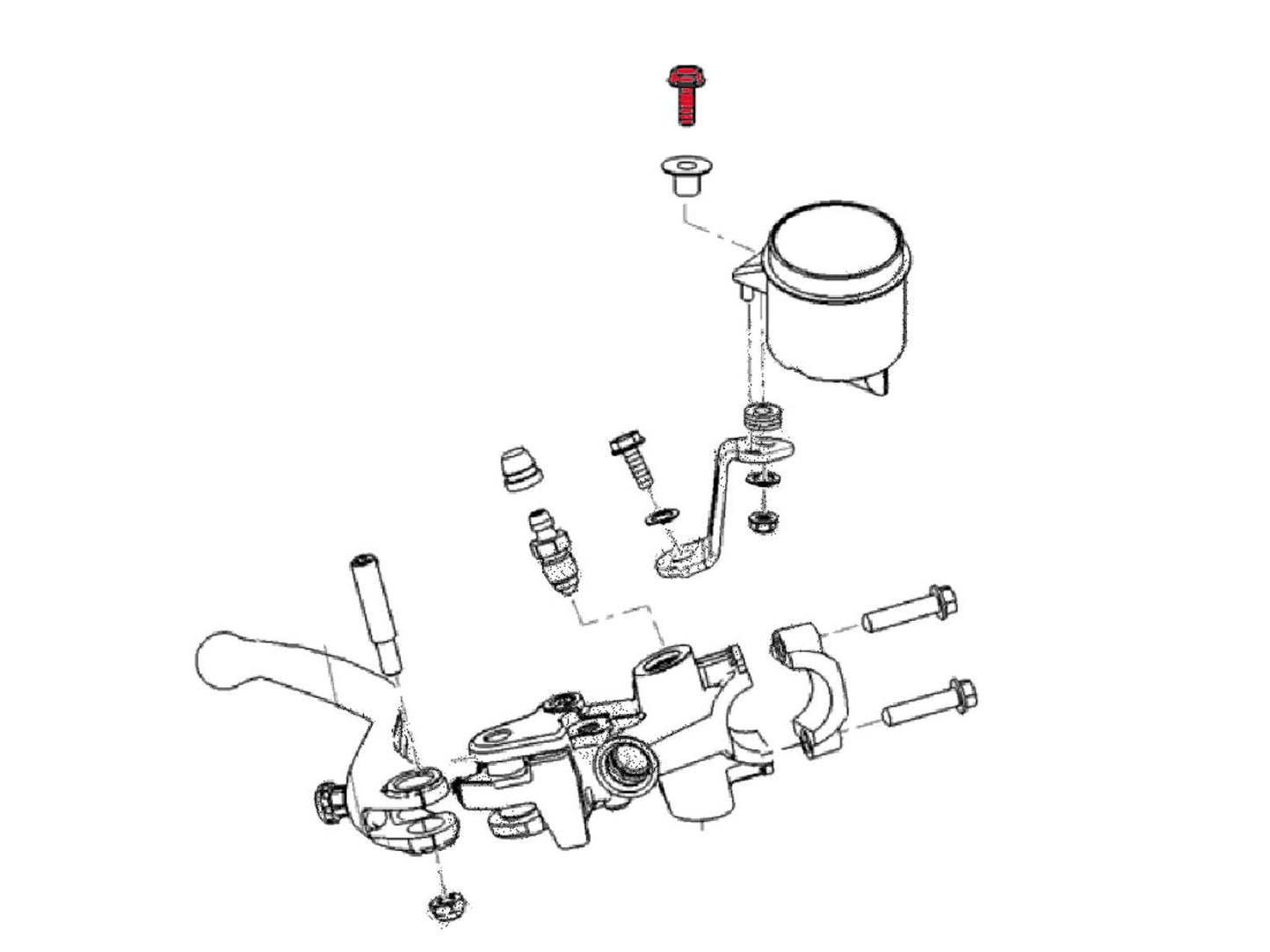 KV458 - CNC RACING Aprilia RS 660 Front Brake Fluid Tank Screw