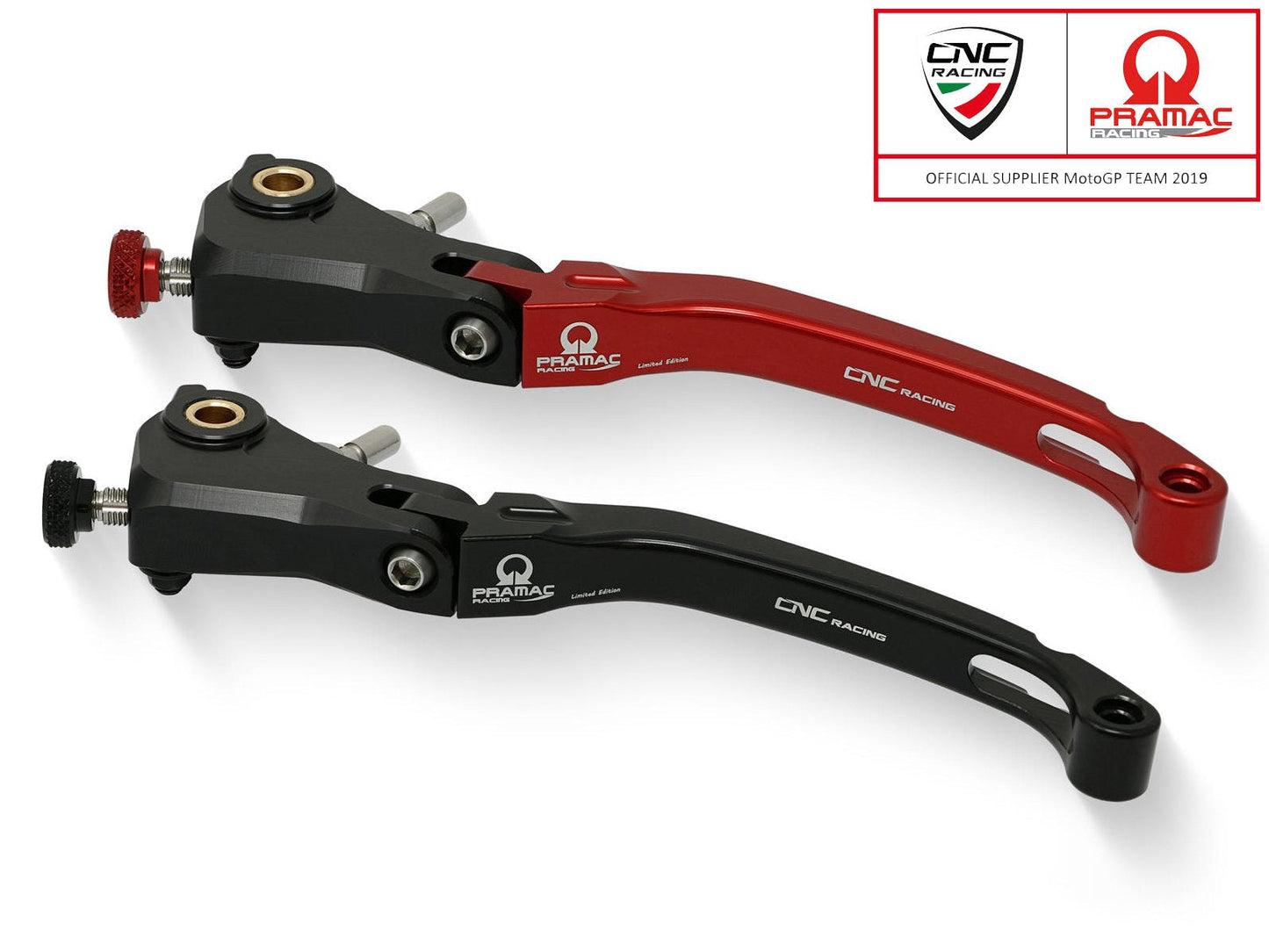 LCR12PR - CNC RACING Ducati / Aprilia / MV Agusta Folding Clutch Lever (Pramac Racing Limited Edition)