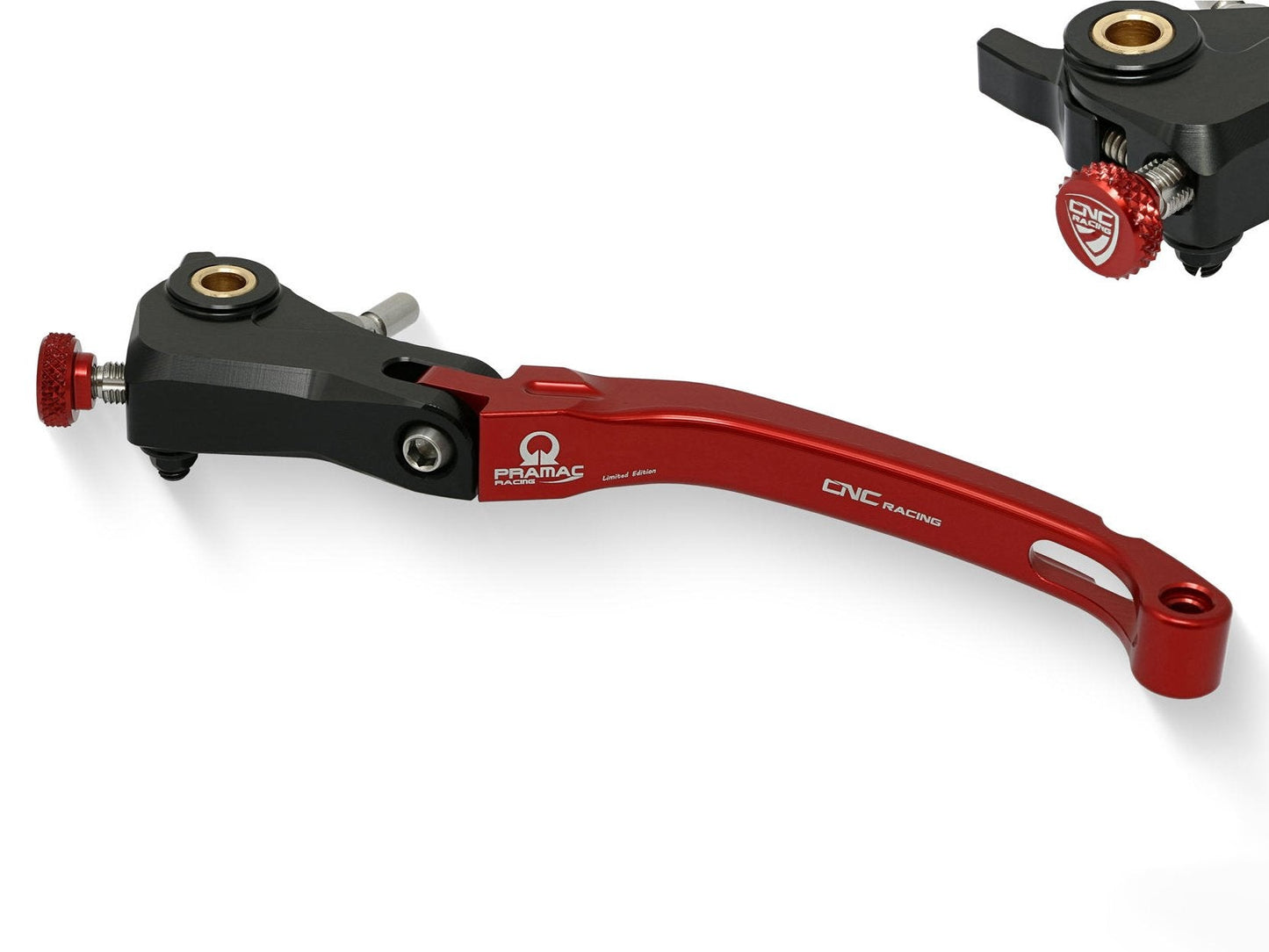 LCR12PR - CNC RACING Ducati / Aprilia / MV Agusta Folding Clutch Lever (Pramac Racing Limited Edition)