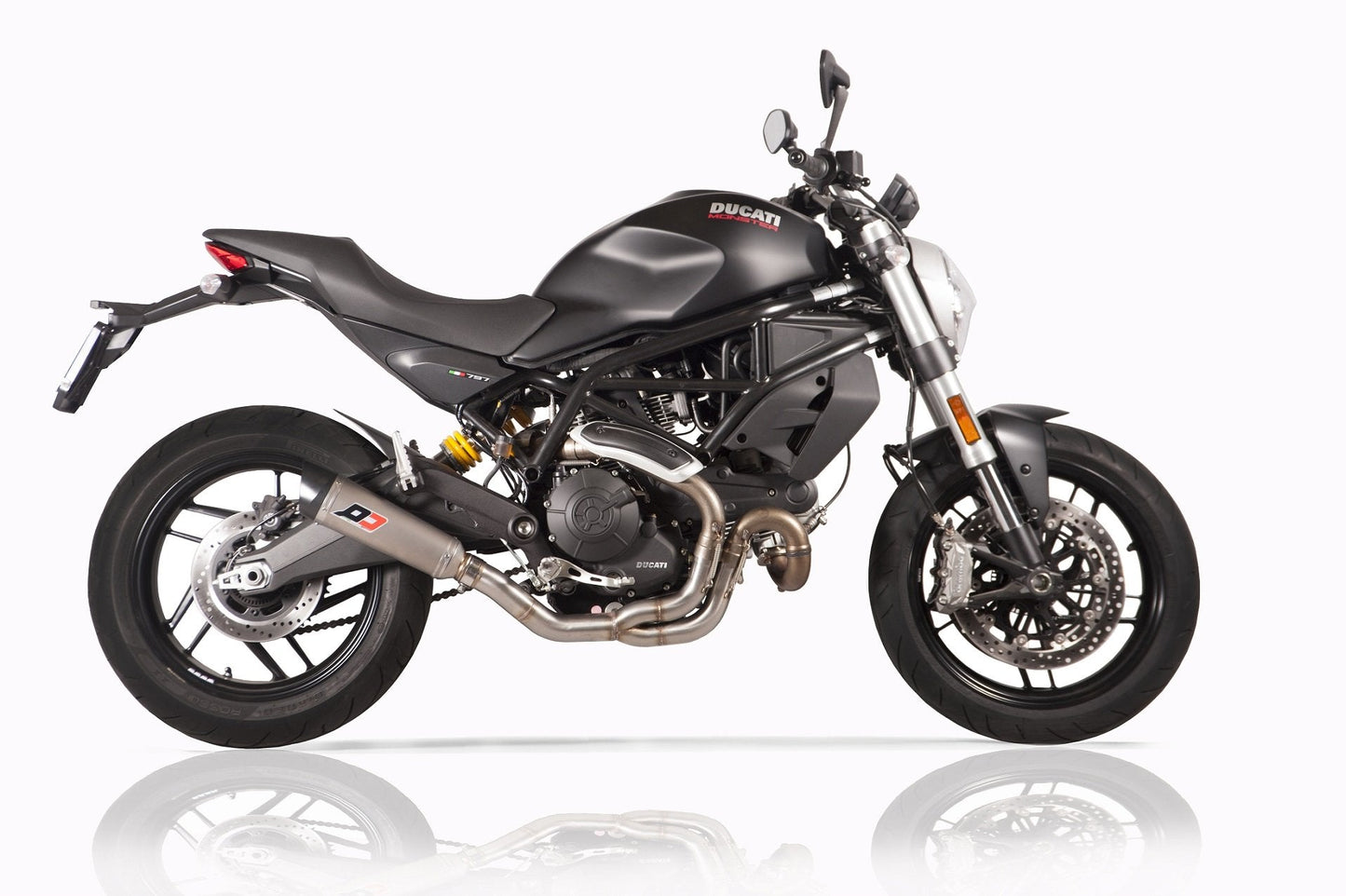 QD EXHAUST Ducati Monster 797 Semi-Full Exhaust System "Tri-cone"