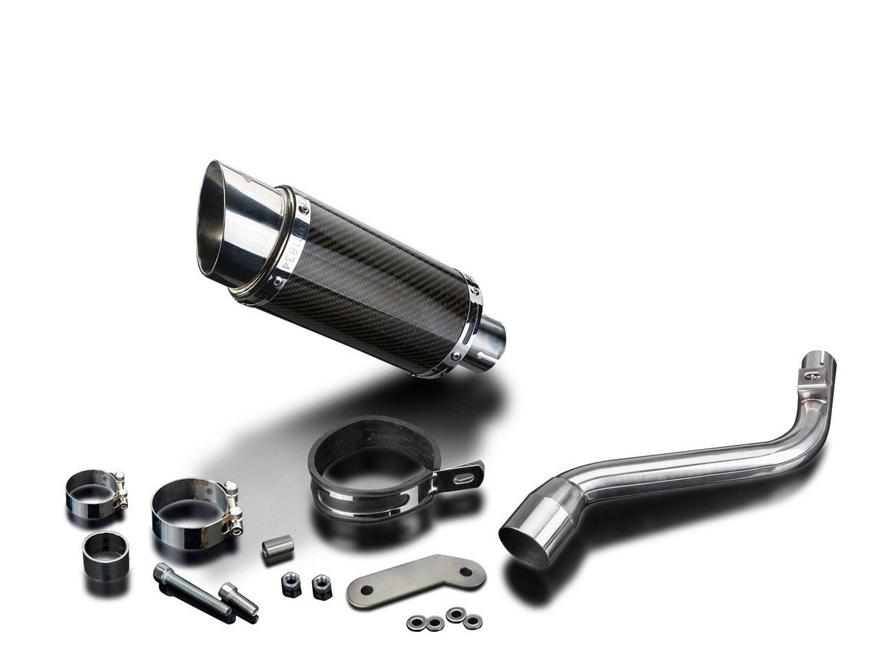 DELKEVIC Honda CRF250M Slip-on Exhaust Mini 8" Carbon