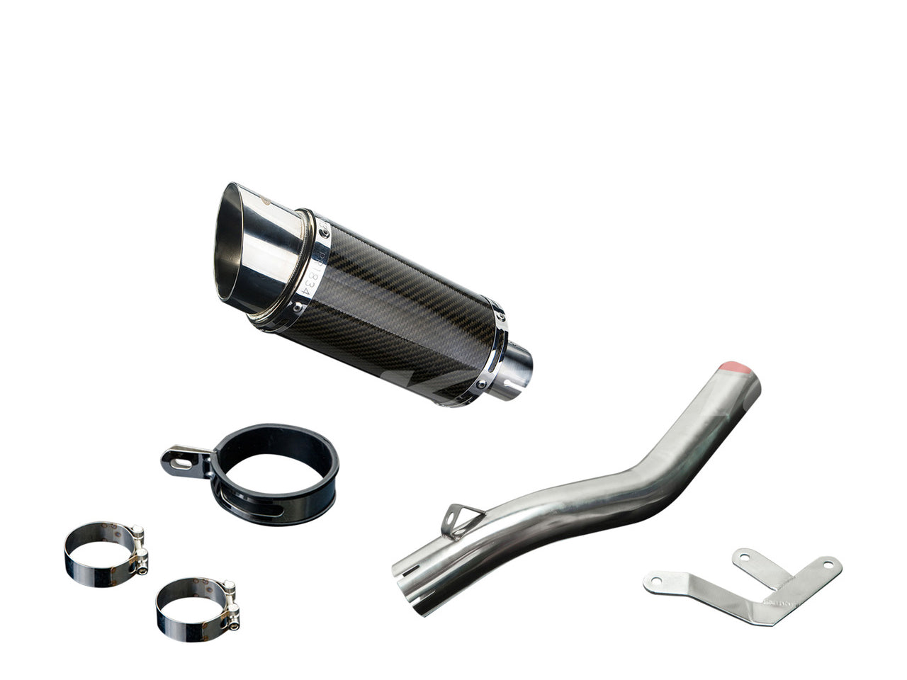 DELKEVIC Honda VFR800 Interceptor (98/01) Full Exhaust System with Mini 8" Carbon Silencer (high level)