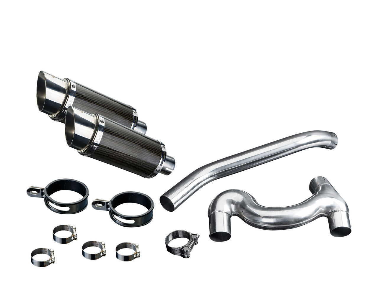 DELKEVIC Honda VFR800 VTEC Full Exhaust System Mini 8" Carbon