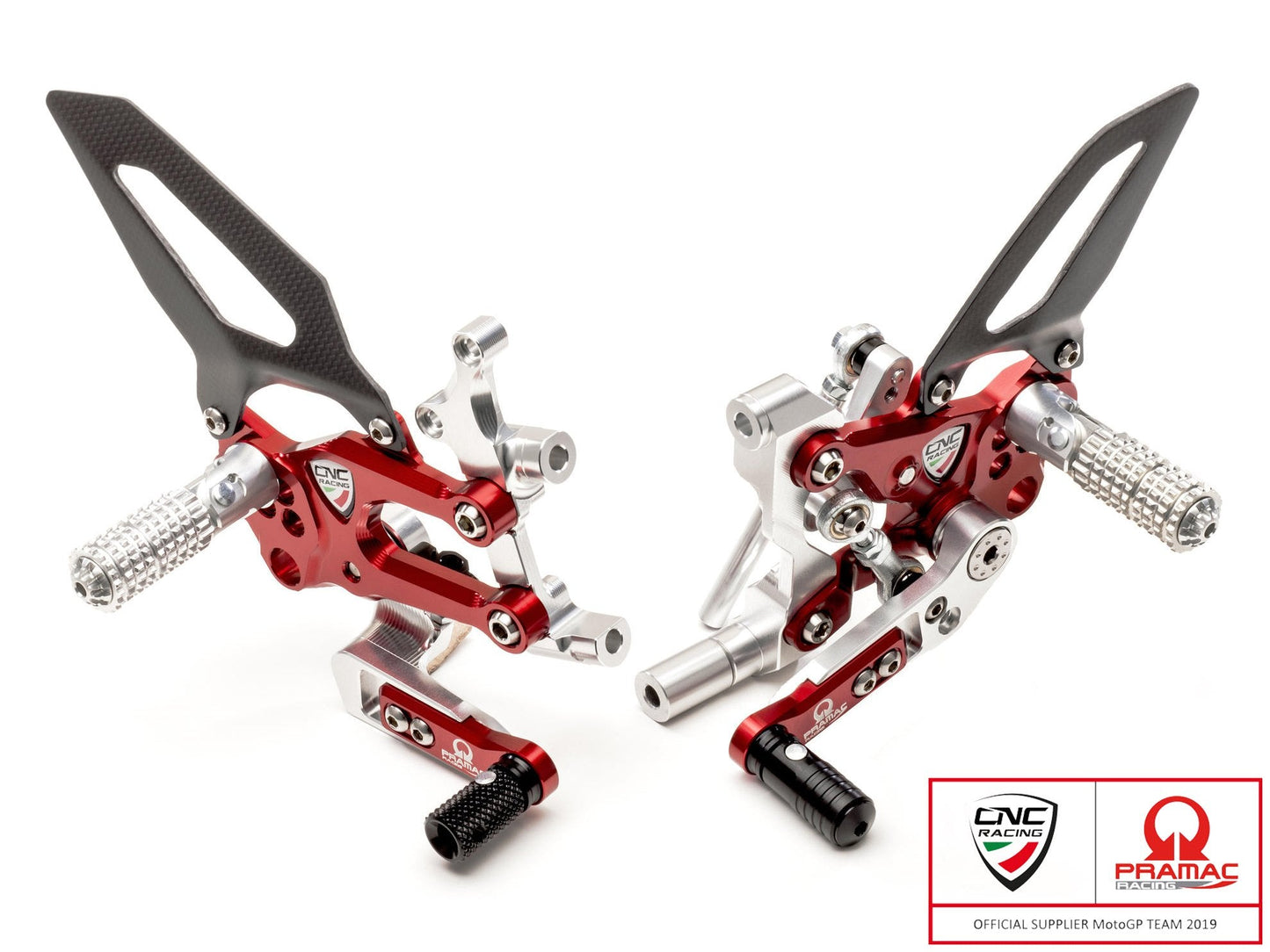 PE400PR - CNC RACING Ducati Panigale V2 Adjustable Rearset (Pramac Racing Limited Edition)