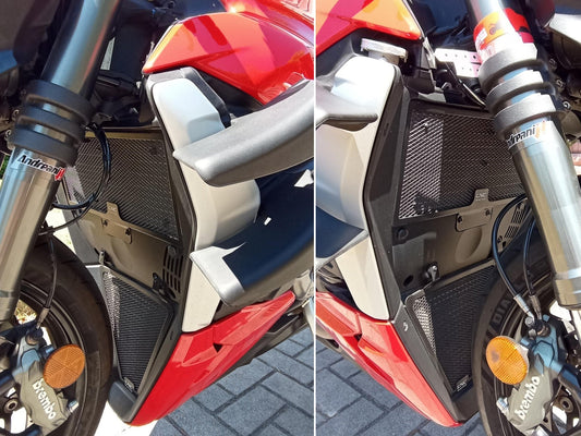 RA016 - CNC RACING Ducati Streetfighter V2 (2022+) Radiator Guard Set