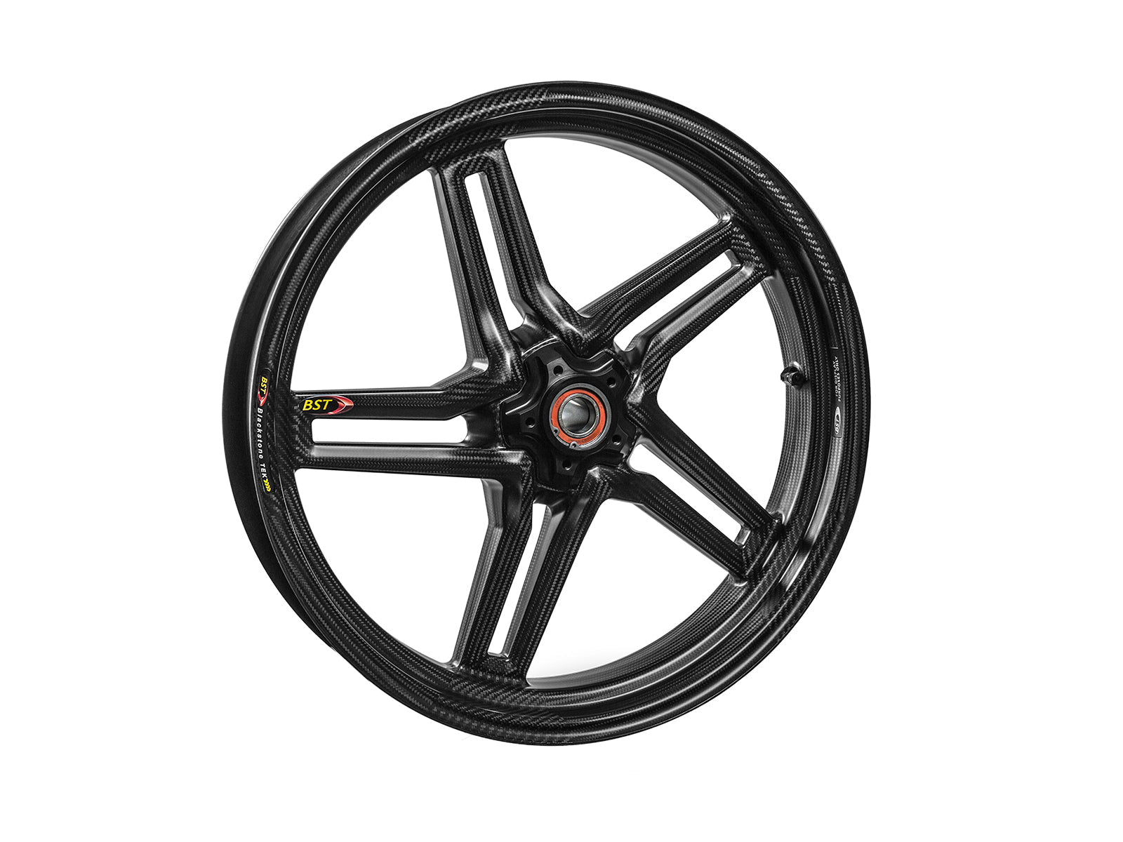 BST MV Agusta F4 (00/08) Carbon Wheel "Rapid TEK" (front, 5 slanted spokes, black hubs) – Accessories in the 2WheelsHero Motorcycle Aftermarket Accessories and Parts Online Shop