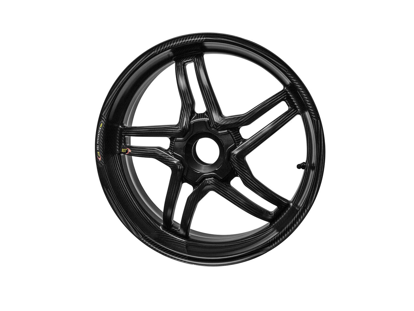 BST MV Agusta Brutale 1078RR / 990R Carbon Wheel "Rapid TEK" (offset rear, 5 slanted spokes, black hubs)