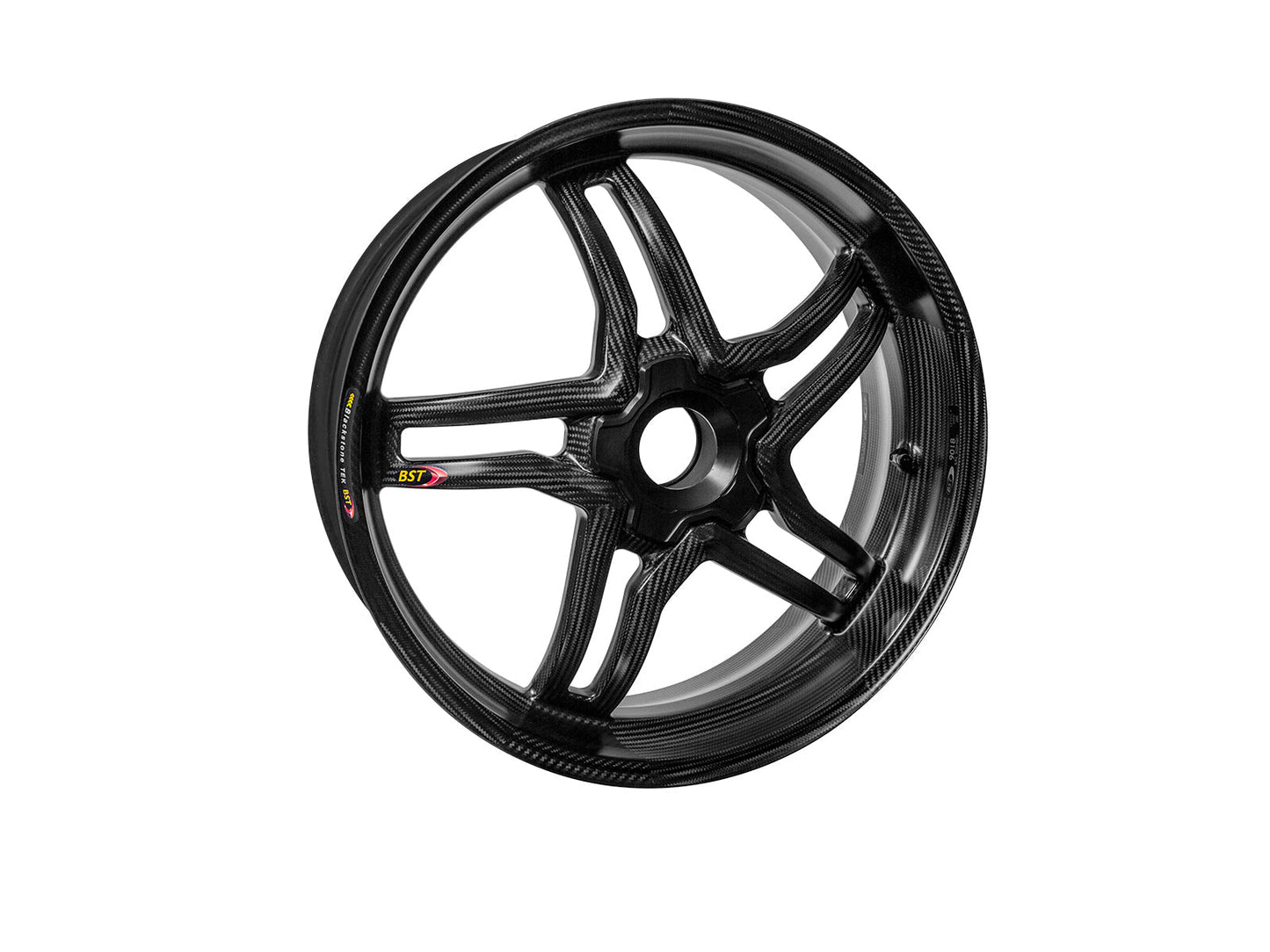 BST Ducati Superbike 848 Carbon Wheel "Rapid TEK" (offset rear, 5 slanted spokes, black hubs) – Accessories in the 2WheelsHero Motorcycle Aftermarket Accessories and Parts Online Shop