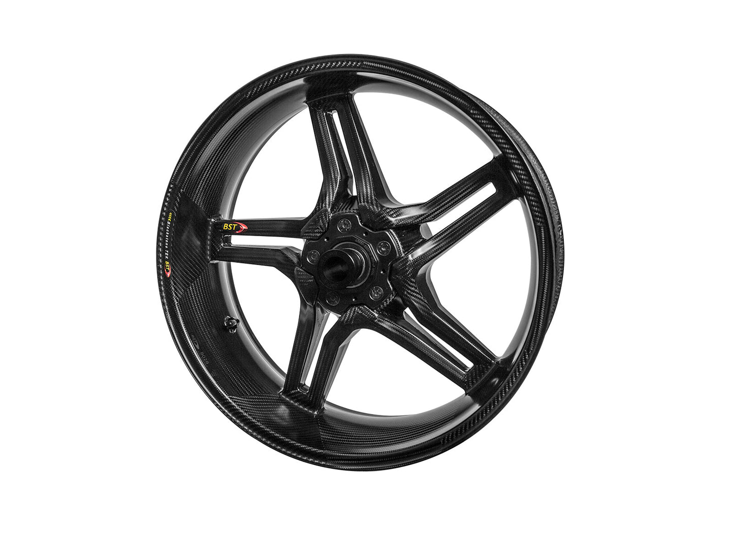 BST MV Agusta F4 (00/08) Carbon Wheel "Rapid TEK" (offset rear, 5 slanted spokes, black hubs)