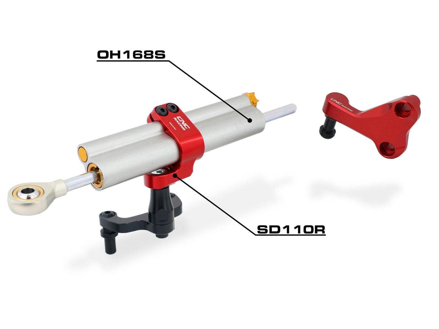 Ducati Monster 950 (2021+) OHLINS Steering Damper + CNC RACING Mounting Kit