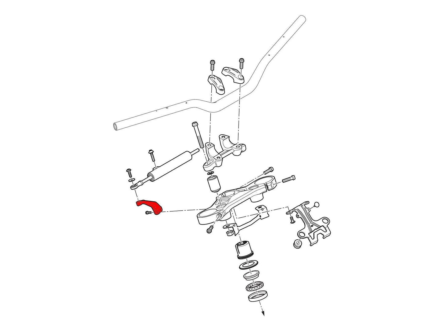 SDA02 - CNC RACING Ducati Streetfighter V4/V2 Steering Damper Bracket