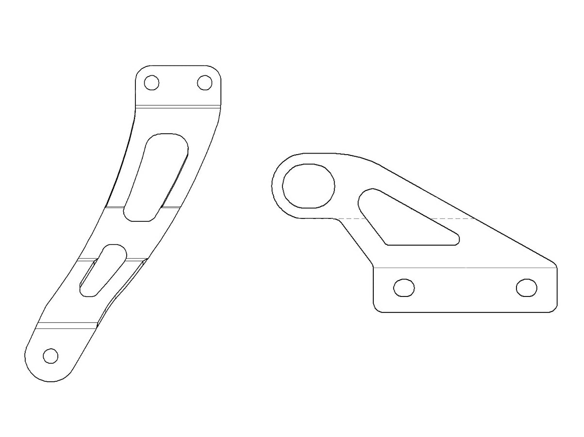 SPARK SKIT068 Yamaha YZF-R1 Cup Footrest Mounting Kit